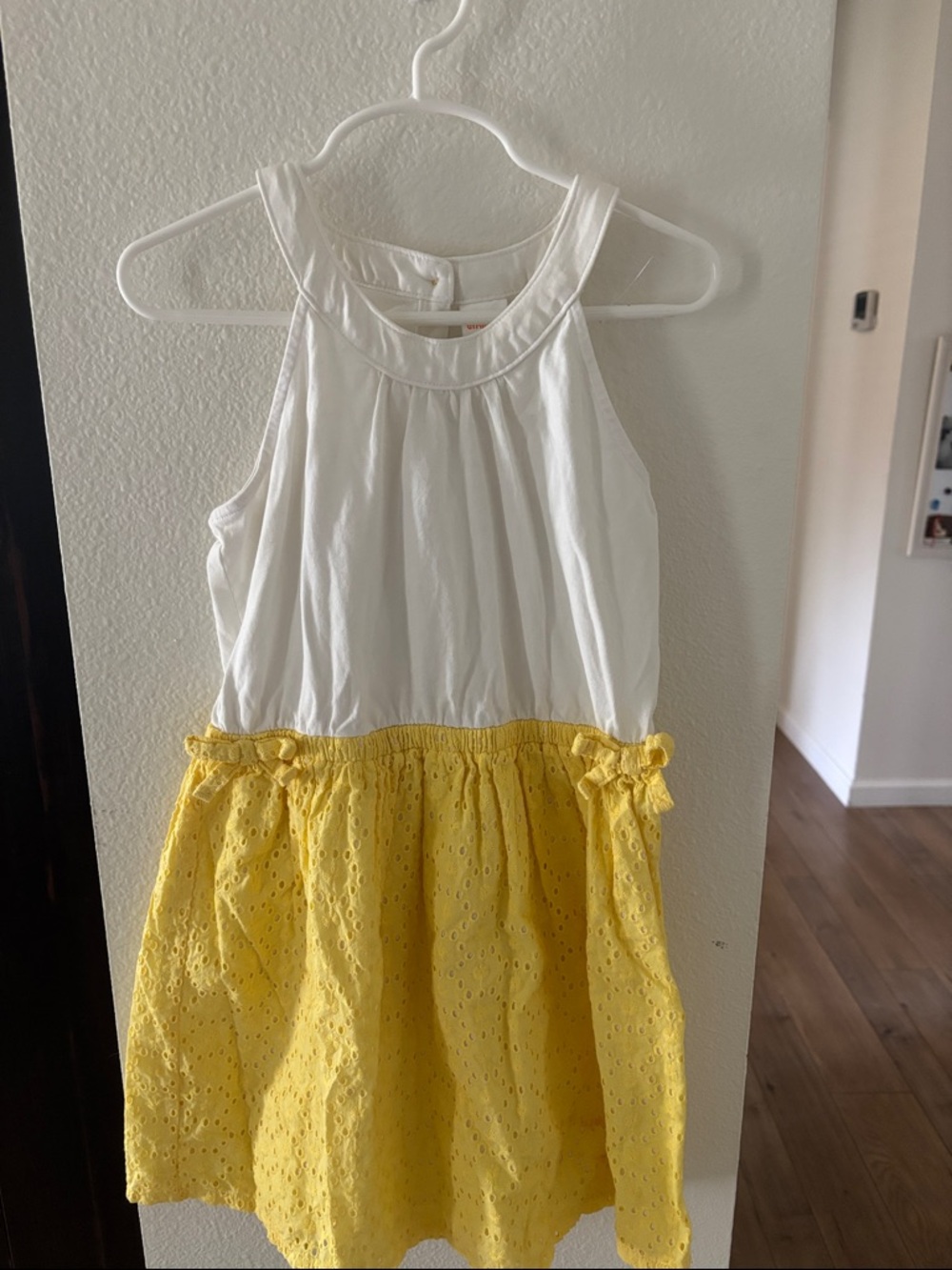 Bundle 3/$15 Gymboree White and Yellow Eyelet Halter Dress vintage